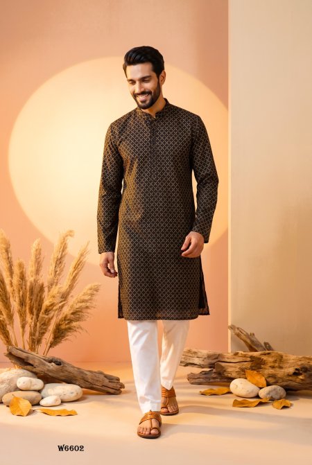 Green Outluk Wedding Vol 66 Lachaka Mens Kurta Pajama W6602.